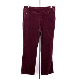 Belle by Kim Gravel TripleLuxe Corduroy Boot Cut Pants Size 18W in 'Winetasting'